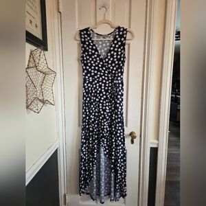 J for Justify Navy and Cream Daisy Dress